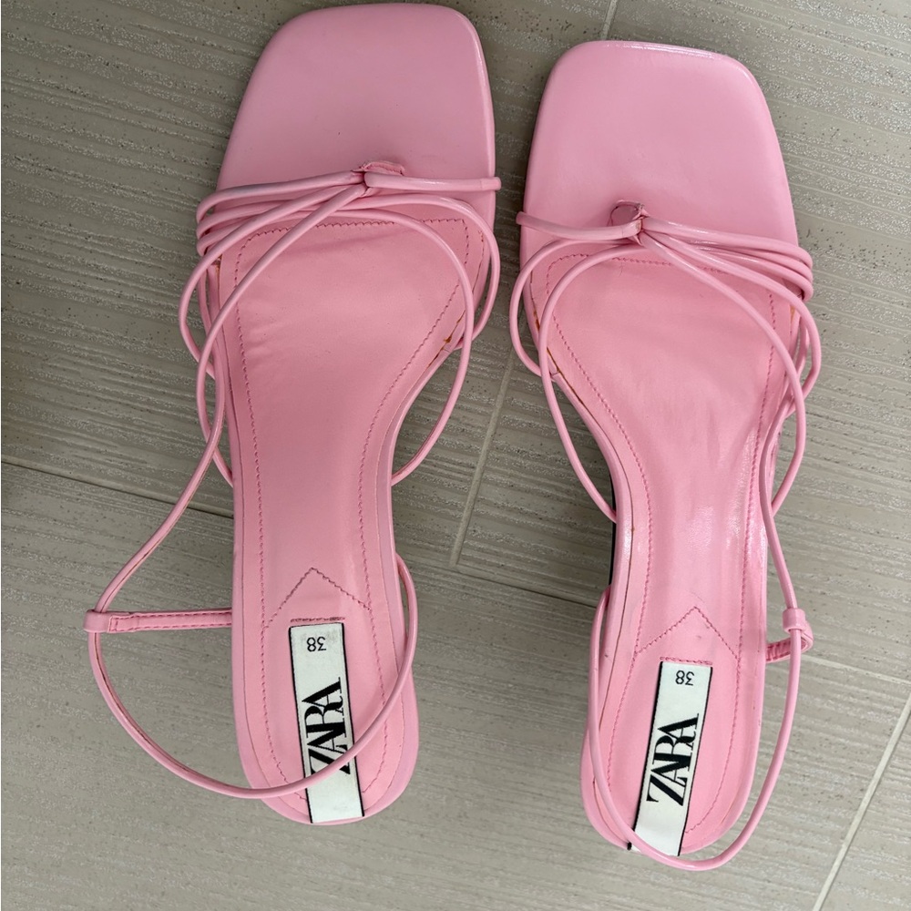 Zara Women's Pink Strappy Heels